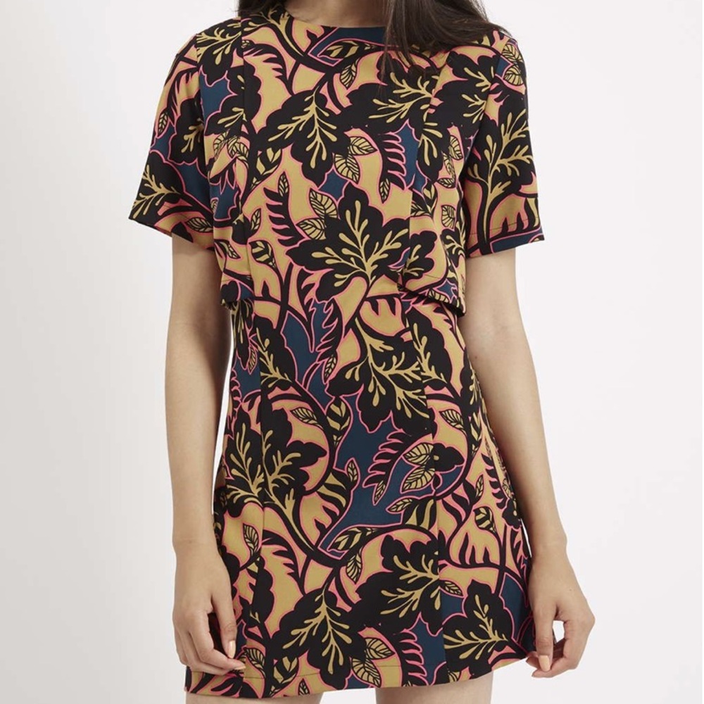 Topshop Printed Mini Dress